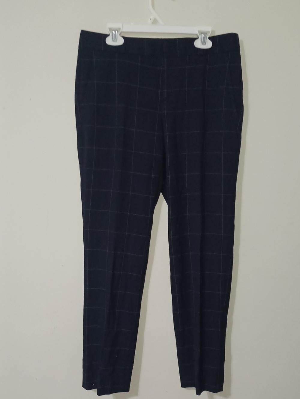 Banana Republic Navy blue plaid pants. Size 0 NWOT